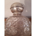 Hallmarked Silver Top Henry Matthews Birmingham Circa 1909 Cherub Crystal Perfume Bottle