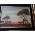 D.R Liebenberg SA Artist (1956 - ) Oil On Board Signed @ Dated 1982