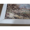 Famous SA Artist Henri J Du Randt Oil On Board Misty Mountains
