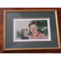 Popular SA Artist Ben Jonker - Ernie Els 97` U.S Open Champion - Signed by Ernie Els