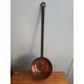 Victorian Copper Scoop With Hand Forged Iron Handle