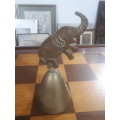 Brass Elephant Table Bell with Striker