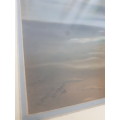 Stunning Pastel `Seascape With Moon` By SA Artist Cecily Kitson Dated 93