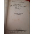 All Quiet On The Western Front - Erich Maria Remarque - 1929 1st Edition 15th Impression