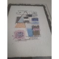 Popular SA Artist Martin Wenkidu (1946 -) Glass Framed Watercolor With Valuation Certificate