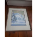 Famous German Artist Rudolf Emil Kloden (1892-1953) Snow Covered Mountains - Signed