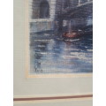 Stunning Signed Painting `Eiffel Tower & Canal`