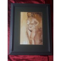 Nude Lady Watercolor