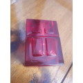 Retro Ruby Red Glass Perfume Bottle (Mint Condition)