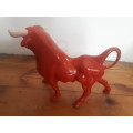 Large Highly Detailed 1960`s Ceramic Glazed `Diablo` Bull