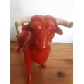 Large Highly Detailed 1960`s Ceramic Glazed `Diablo` Bull