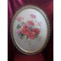 Stunning Oil On Board by SA Artist H.M. Greyling In Original Oval Gilt Frame Signed & Dated 84`