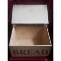 Retro Handpainted Decorated Pine Bread Bin