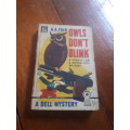 Highly Collectable Vintage Dell Mystery #211 `Owls Dont Blink` `Mapback`