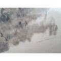 Famous Swiss Artist Robert Hainard (1906-1999) Limited`Numbered` Signed Stone Lithograph `Geese` 54`