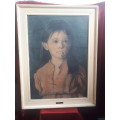 1960`s Framed Print `Crying Girl Bambina` by Bragolin