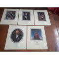 Set of 5 Prints `The Royal Collection` National Portrait Gallary London
