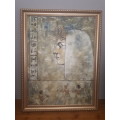 Large Mixed Media by Canadian Artist Walter Harris 1931 - 2009 `Nefertiti`