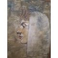 Large Mixed Media by Canadian Artist Walter Harris 1931 - 2009 `Nefertiti`