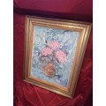 Highly Acclaimed SA Artist Edward Speirs Oil on Canvas `Still Life Flowers` Signed & Dated 1987