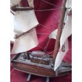 Large Vintage Wooden Sail Ship