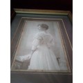 Beautiful Edwardian Framed Photo of a Lady