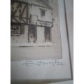 Famous Welsh Artist E.J Mayberry (1887-1966) Etching Signed