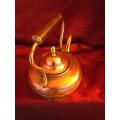 Rare Late 1800`s Turkish Brass & Copper Kettle With Moon And Star Trademark