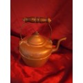 Early 1900`s Copper Kettle With Wooden Handle (England)