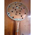 Vintage Copper Skimmer With Wooden Handle