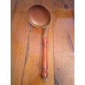 Vintage Copper Ladle With Wooden Handle