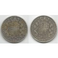 1844 and 1845 British Crown pair