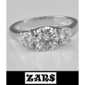 14ct Solid Gold - 2.80ct - E-F - VVS1 -[7 mm Main Stone] -Top Quality Moissanite - Engagement Ring