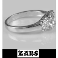 14ct Solid Gold - 2.90ct - E-F - VVS1 -[7.5mm Main Stone] -Top Quality Moissanite - Engagement Ring