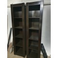 Tall Wooden Display Cabinet/ Bookshelf - 2 Available -collection only bid for one for both