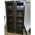 Tall Wooden Display Cabinet/ Bookshelf - 2 Available -collection only bid for one for both