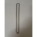 114.7 Grams Solid Mens Sterling Silver Heavy Chain - 10mm