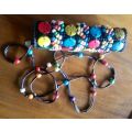 Gorgeous Beadwork womena  purse with sling beadwork band....beautiful colours