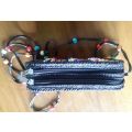 Gorgeous Beadwork womena  purse with sling beadwork band....beautiful colours