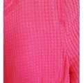 Zara Basic Collarless Pink Frayed Coat