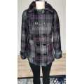 Fitted  purple Check coat