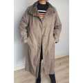 Brown Trench coat with full fur inner