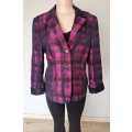 Beautiful check blazer with lace inset on sleeves