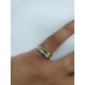 VERSACE RING - GOLD AND SILVER. SIZE 19