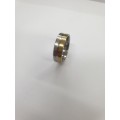 VERSACE RING - GOLD AND SILVER. SIZE 20