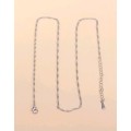 Ladies Silver Necklace. 47cm