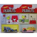 Hotwheels Hot Wheels Diecast Model Car Set Peanuts Snoopy Comic 6 cars new in pack