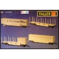 Faller Model Kit 140466 4 piece Transport Trailer Set 1/87 HO railway scale new in pack