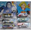 Hotwheels Hot Wheels Diecast Model Car Set DC Comics Superman Supergirl Ford Dodge Cadillac 1/64 sca
