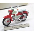 Diecast Model Bike Motorcycle European Collection Simson Star East Germany 1/24 scale new in pack